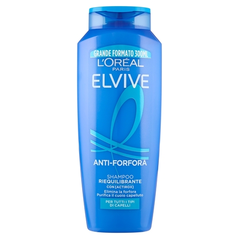 Elvive Anti-Forfora Shampoo Riequilibrante, per Tutti i Tipi di Capelli, 300 ml